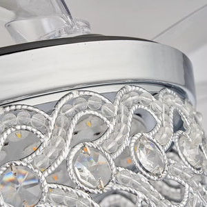 Ventilador de Techo LED de Lujo con Motor DC de 42 Pulgadas, Diseño Europeo Reversible, Control Remoto, Cristal Invisible Retráctil, 3 Niveles de Luz, 6 Velocidades - Product Image 3