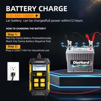 Chargeur et testeur de batterie automobile personnalisable KONNWEI KW510 12V 5A, outil de réparation de batterie