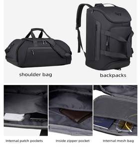 Sac de voyage en Oxford imperméable avec logo personnalisé, grande capacité, sac à dos de voyage en plein air, sac de sport portable pour hommes - Product Image 4