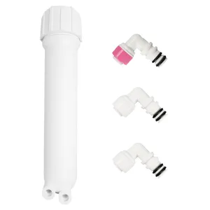 50-100 GPD RO Reverse Osmosis Membrane Housing 1/4" Quick-Connect Fittings Check Valve Replacement For Under Sink Home Drinking