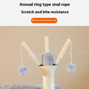 Rascador de árbol de gato multicapa integrado, plataforma de salto de Sisal estándar FBA para gatos de apartamentos pequeños, venta al por mayor, escalada de gatos - Product Image 3