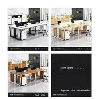 Ensemble de bureaux XTBGZ-061 modernes en forme de L Bureau du personnel et chaise Table de travail en mélamine Mobilier de bureau