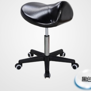 Tabouret de salon réglable en cuir PU de conception luxueuse, chaise de barbier pivotante à roulettes - Product Image 6