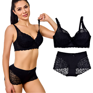 Conjuntos de sujetador de encaje de lujo, elegantes y sexys, de alta calidad, con aros y tirantes ajustables, transpirables, para mujer. - Product Image 1