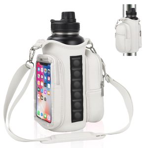 Sac <span class=keywords><strong>de</strong></span> sport magnétique en néoprène avec logo personnalisé, porte-bouteille d'eau avec sangle, <span class=keywords><strong>poche</strong></span> transparente pour téléphone à écran tactile, pour le sport et la remise en forme - Product Image 1