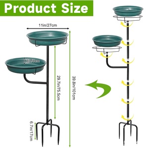 Rétro Ferronnerie Mangeoire À <span class=keywords><strong>Oiseaux</strong></span> Jardin Cour En Plein Air Arrangement De Fleurs Décoration Petit Oiseau Bain <span class=keywords><strong>Bassin</strong></span> En Gros en Stock - Product Image 5