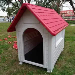 Langlebige wasserdichte Outdoor Puppy Shelter Kennel Kunststoff Pet Dog House