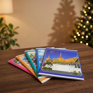 Cuaderno de ejercicios francés con encuadernación cosida, cubierta de papel estucado, cuaderno escolar, precio de fábrica, impresión personalizada, proveedor OEM - Product Image 3