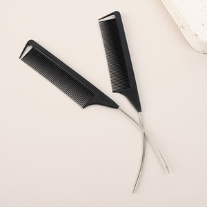 Curved Steel Needle Pet Comb Tapered Tail Professional Grooming Styling Tool - Product Image 5