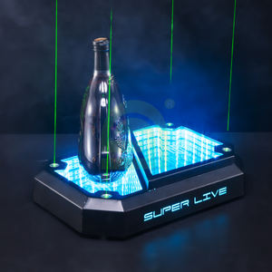 MingXin Barware LED botella glorificador dos niveles botella presentador con espejo infinito - Product Image 4
