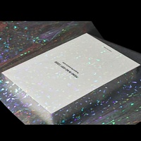 Film de Laminage Thermique Transparent Holographique 3D Effet Verre Brisé, PET BOPP, 330mm*200m, Souple