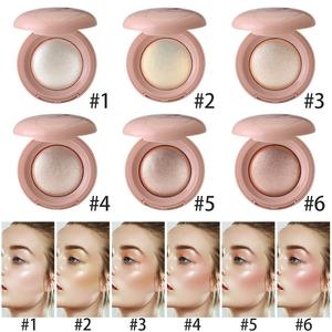 Paleta de Polvos Compactos Iluminadores Brillantes con Purpurina para Maquillaje de Rostro y Cuerpo, Polvo Contorneador Perlado - Product Image 2