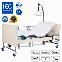 Lit d'hôpital entièrement électrique, lit de soins à domicile, utilisation en maison de retraite, 5 fonctions, matelas 900x2000mm, hauteur réglable 385-810mm, OEM