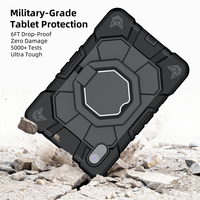 Étui de tablette robuste antichoc pour Lenovo Tab M11/K11 2024, coque en silicone anti-chute avec bandoulière, poignée rotative, béquille