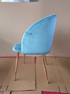 <strong>Cheap</strong> Hotel Velvet Dining <strong>Chair</strong> With Gold Legs <strong>Comfy</strong> Blue Dining Room Furniture Table Set 8 <strong>Chairs</strong> Cafe Upholstered Dining <strong>Chair</strong> - Product Image 4