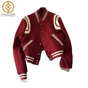 Mode Baseball Automne Vestes Pour Femmes 2023 Patchwork Crop Top Vestes Manteaux Rouge Varsity Bomber Veste