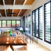 Fenêtre à obturateur en verre personnalisée Fournisseur d'usine Fenêtre en verre Jalousie Design Fenêtre à persiennes en verre réglable commerciale