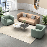 Ensemble de canapés modernes en cuir 2-3 places Nouveau style contemporain Bureau Salon Canapé Design modulaire Lobby Meubles Canapé de réception