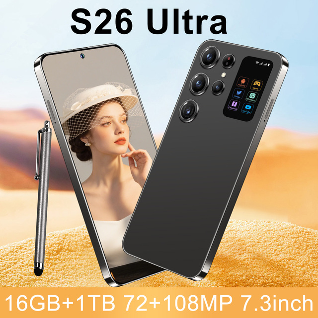 Factory Direct Sale S26 Ultra 16GB RAM 1TB Storage 7.3-inch Smartphone 108MP Camera Android14 CDMA LTE Cellular Phone