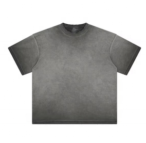 Camiseta de Hombre al por Mayor, 230g, 100% Algodón, Color Sólido, Estilo Vintage con Lavado Ácido - Product Image 4