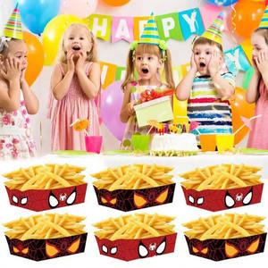 ถาดกระดาษลายสไปเดอร์แมนสำหรับใส่อาหาร ขนม กล่องขนมขบเคี้ยว กล่องเฟรนช์ฟรายส์ อุปกรณ์จัดงานวันเกิดเด็ก ของชำร่วยงานเลี้ยงฉลองทารก กล่องของขวัญ - Product Image 3