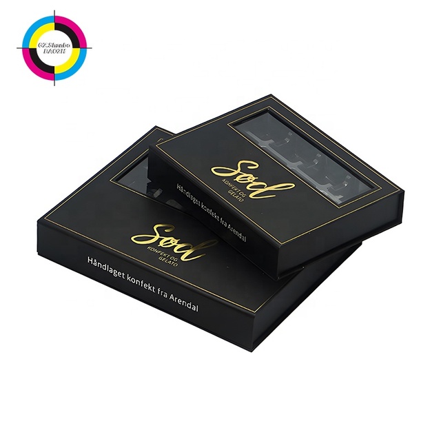 Custom Design Magnetic Book Shape Paper Box with Transparent Window