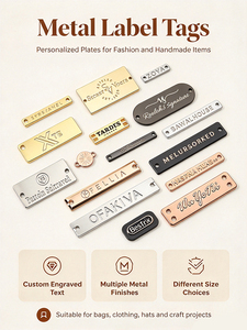 Étiquette de logo 3D personnalisée en métal, design de marque tendance, lettres pour hijab, abaya, foulard, vêtements, vente en gros - Product Image 4