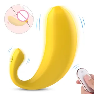 S-HANDE Banana Adult Penty Vibrator Sex Toy Women Silicone G Spot Vibrator Penis Ring 9 Modes Vibration 24 Hours Online <40dbs