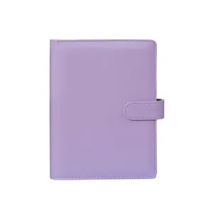 Notebook zipper evenlop pu leather A6 notebook planner with card pen inserting bag