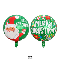 Ballons gonflables en feuille d'hélium de 18 pouces de diamètre, forme ronde, décoration de fête de Noël, pour la décoration de fête, cadeaux pour enfants