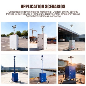 Remolque Móvil con Cámara de CCTV Solar y Mástil Telescópico de 6 m para Obras de Construcción - Product Image 4