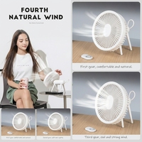 Portable USB Batterie De Charge Mini Ventilateur Rechargeable Bureau Ventilateur De Plafond Petit Refroidisseur Électrique Portable Ventilateur Debout pour Bureau À Domicile