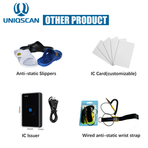 Système de barrière tournante ESD UNIQSCAN avec testeur de bracelet et de <span class=keywords><strong>chaussures</strong></span>, contrôle d'accès ESD <span class=keywords><strong>pour</strong></span> salles blanches et usines - Product Image 5