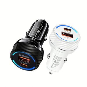 ที่ชาร์จในรถยนต์แบบเร็วพิเศษ QC3.0 PD30W A+C อะแดปเตอร์จ่ายไฟ 60W สำหรับ iPhone, Huawei และ Samsung - Product Image 2