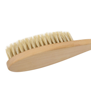 <b>Clothes</b> Brush Solid Wood Handle Pig Bristle And Horsehair Soft Bristles Durable <b>Cleaning</b> Dust Removal Brush - Product Image 1