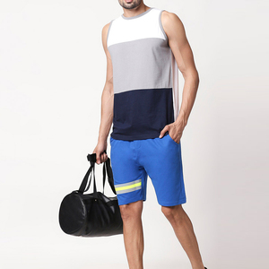 Shorts de sport décontractés pour hommes, personnalisés, de haute qualité, en polyester/coton, séchage rapide, respirants, anti-plis, pour l'entraînement estival - Product Image 3