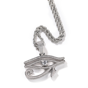 Collar <span class=keywords><strong>de</strong></span> <span class=keywords><strong>Ojo</strong></span> Turco <span class=keywords><strong>de</strong></span> Moda, <span class=keywords><strong>Colgante</strong></span> <span class=keywords><strong>de</strong></span> Latón con Circonitas, Diseño Hip Hop <span class=keywords><strong>de</strong></span> <span class=keywords><strong>Ojo</strong></span> <span class=keywords><strong>de</strong></span> <span class=keywords><strong>Horus</strong></span> Rosa, Joyería Hip Hop para Hombre, En Stock - Product Image 4