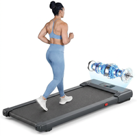 Caminadora Plegable Multivelocidad para Debajo del Escritorio, Pantalla LED, Control Remoto, para Pérdida de Peso y Ejercicio