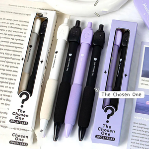 Bolígrafo de gel de descompresión caliente para preguntas de opción múltiple ABCD, respuesta negra, juego neutral, tinta verde dorada, examen de plástico, relajación - Product Image 2