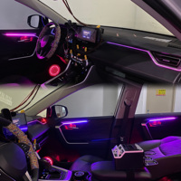 Lumière d'ambiance intérieure LED SJC Car 64 couleurs pour Toyota RAV4/Wildlander 2020-2024, mise à niveau, accessoires décoratifs symphoniques