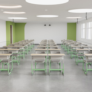 Venta de Mesas para Aula a Precio Económico, Fabricación de Muebles Universitarios, Juego de Escritorio y Silla para Estudiantes de Secundaria y Preparatoria - Product Image 3