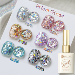 Vernis à ongles gel pailleté super brillant, grands sequins, UV LED, effet scintillant, pour salon et manucure DIY - Product Image 5