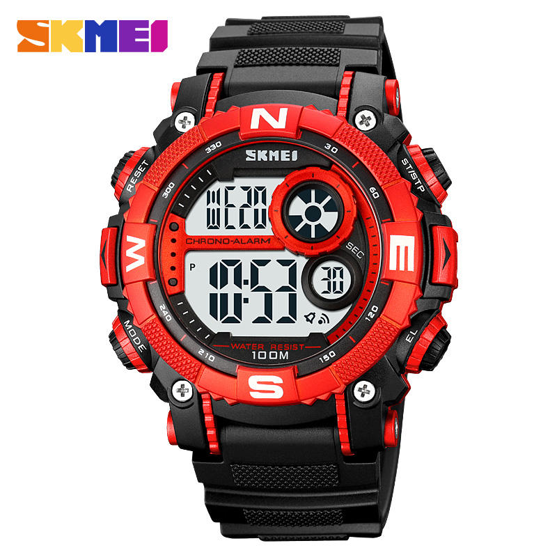 SKMEI Jam Tangan Olahraga Luar Ruangan Pria, Jam Tangan Anti Air 5Bar Jam  Tangan LED Display Shock Digital Reloj Hombre 2022