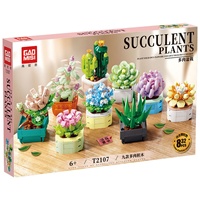 Gaomisi Mini Succulente en Pot Modèle de Construction Jouet Blocs de Construction Fleur Épanouieuse DIY Cadeau Matériau ABS Enfants