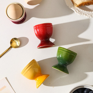 Gobelets à œufs en céramique colorés, doux et résistants, compatibles <span class=keywords><strong>micro</strong></span>-<span class=keywords><strong>ondes</strong></span> et lave-vaisselle, pour œufs à la coque - Product Image 5