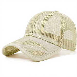 Casquette de baseball en maille à 6 panneaux, respirante, réglable, unisexe, pour l'extérieur, style décontracté, visière plate - Product Image 1
