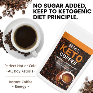 Poudre de café instantané Keto à marque privée pour adultes - Améliore l'immunité et soutient la santé digestive, dose de 5g - Product Image 4