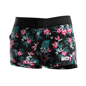 Shorts de Playa para Mujer, Corte Acampanado, Ajuste Seguro, Estampado Floral Personalizado para Actividades de Verano - Product Image 1