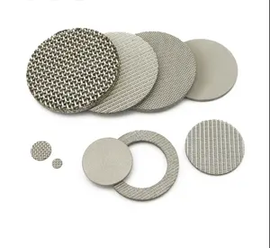 Özelleştirme gıda sınıfı kahve yapma aracı paslanmaz çelik sinterlenmiş gözenekli Metal disk sıvı filtre