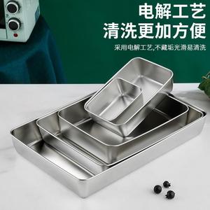 SUS304 Stainless Steel Baking Pan With Lid Rectangular Hotel Grade Dishwasher Safe - Product Image 3